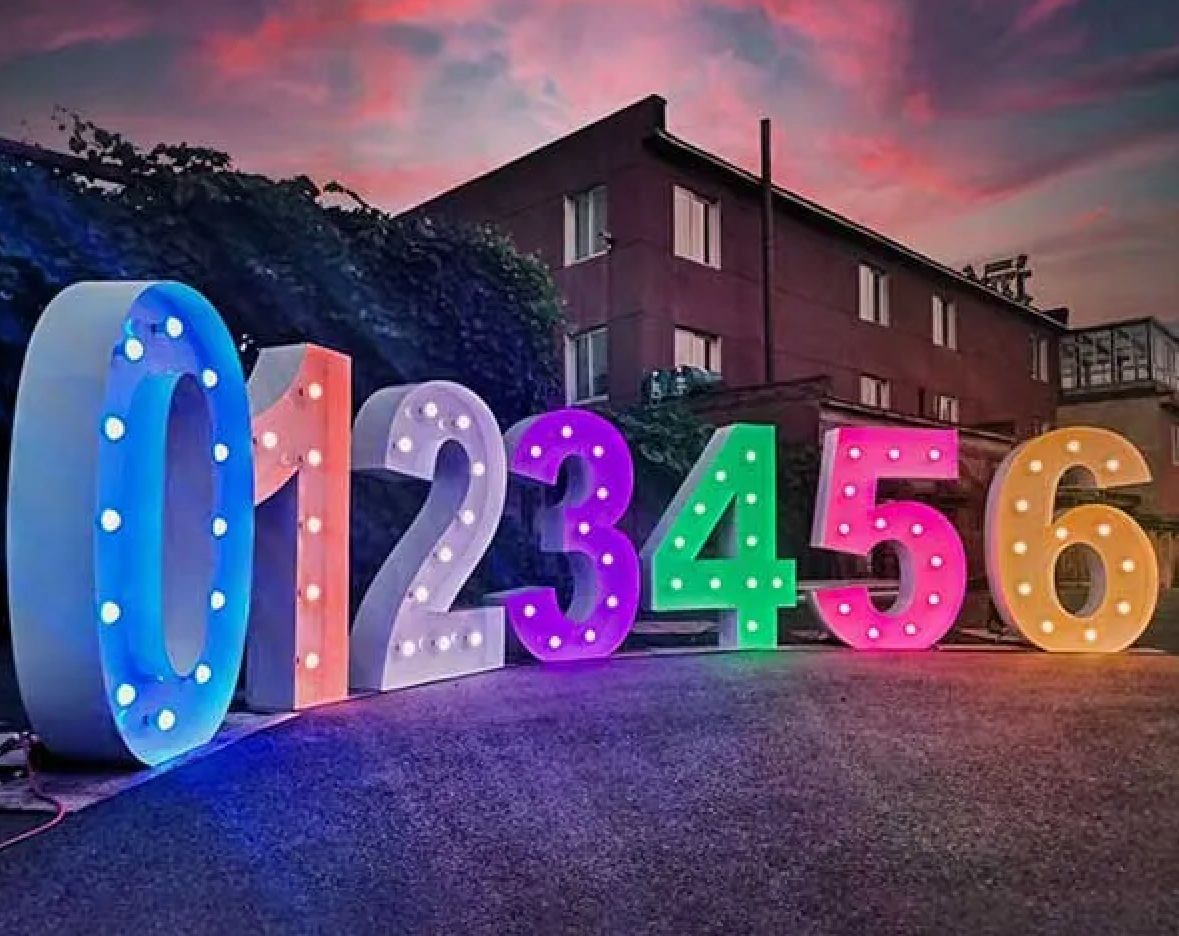Geburtstagszahlen | Marquee Numbers Rental