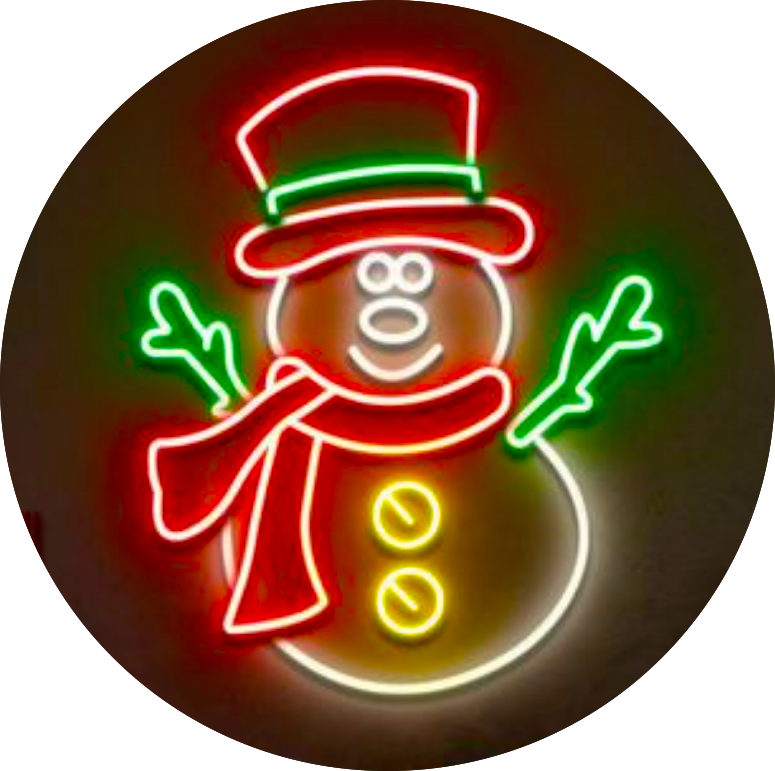 Snowman Neon Sign
